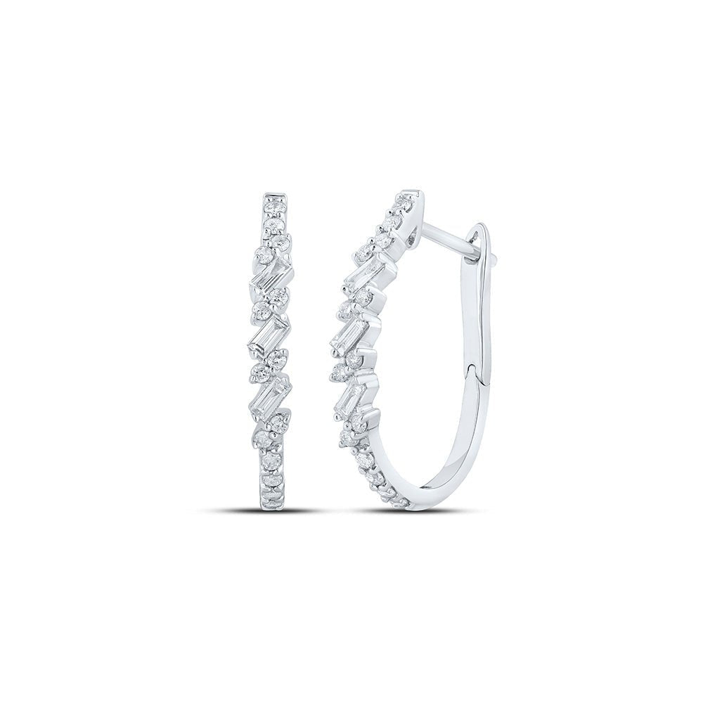 Dazzling Diamond Delight Hoop Earrings - Splendid Jewellery