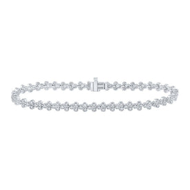 Dazzling Diamond Delight White Gold Fashion Bracelet - 2 Carat Total Weight - Splendid Jewellery