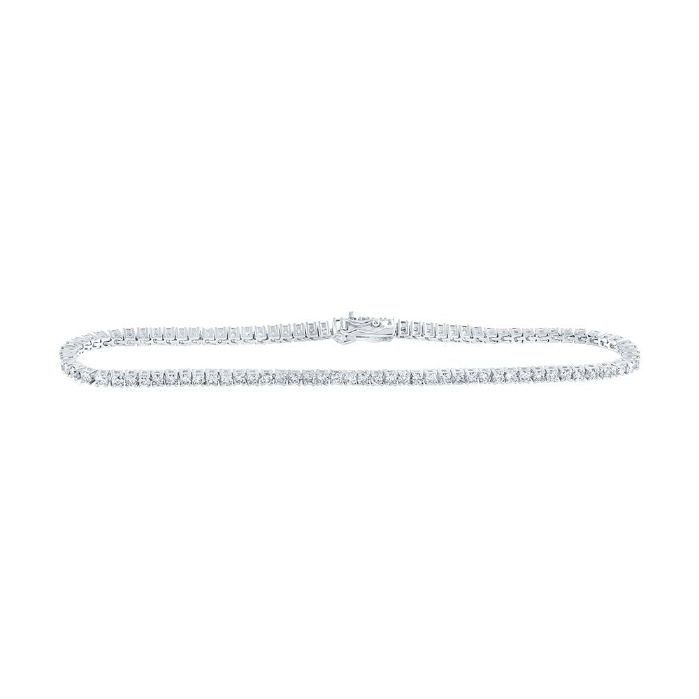 Dazzling Diamond Delight White Gold Fashion Bracelet - 2 Carat Total Weight - Splendid Jewellery
