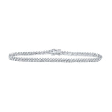 Load image into Gallery viewer, Dazzling Diamond Delight White Gold Tennis Bracelet - 2 - 7/8 Cttw - Splendid Jewellery