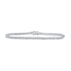 Dazzling Diamond Delight White Gold Tennis Bracelet - 2 - 7/8 Cttw - Splendid Jewellery
