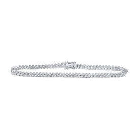Dazzling Diamond Delight White Gold Tennis Bracelet - 2 - 7/8 Cttw - Splendid Jewellery