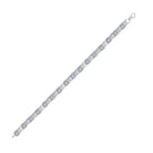 Dazzling Diamond Elegance - 10kt White Gold Womens Round Diamond Fashion Bracelet - Splendid Jewellery
