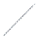 Dazzling Diamond Elegance - 10kt White Gold Womens Round Diamond Fashion Bracelet - Splendid Jewellery