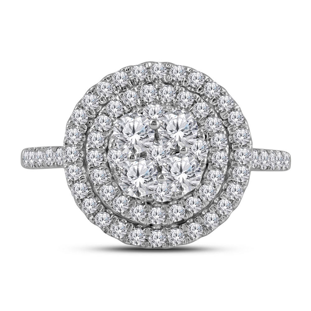 Dazzling Diamond Halo Cluster Ring - Splendid Jewellery