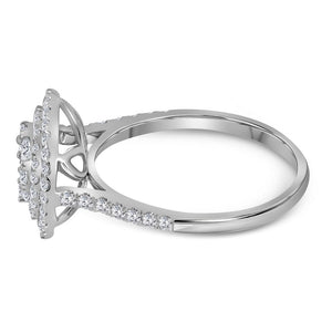 Dazzling Diamond Halo Cluster Ring - Splendid Jewellery