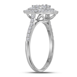 Dazzling Diamond Halo Cluster Ring - Splendid Jewellery