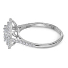 Dazzling Diamond Halo Cluster Ring - Second Side View