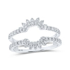 Dazzling Diamond Halo Wedding Band - 10kt White Gold Wrap Enhancer - Splendid Jewellery