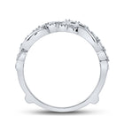 Dazzling Diamond Halo Wrap Enhancer Wedding Band - Top View