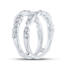 Load image into Gallery viewer, Dazzling Diamond Halo Wrap Enhancer Wedding Band - Side View