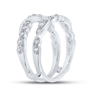 Dazzling Diamond Halo Wrap Enhancer Wedding Band - Splendid Jewellery