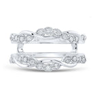 Dazzling Diamond Halo Wrap Enhancer Wedding Band - Second Side View