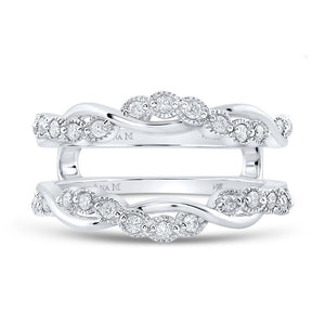 Dazzling Diamond Halo Wrap Enhancer Wedding Band - Splendid Jewellery