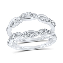 Load image into Gallery viewer, Dazzling Diamond Halo Wrap Enhancer Wedding Band - Front View