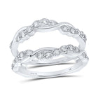 Dazzling Diamond Halo Wrap Enhancer Wedding Band - Front View