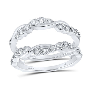 Dazzling Diamond Halo Wrap Enhancer Wedding Band - Splendid Jewellery