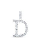 Dazzling Diamond Initial Pendant in 10kt White Gold | Elegant Letter "D" Pendant with Sparkling Diamonds - Splendid Jewellery