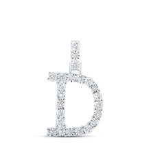 Load image into Gallery viewer, Dazzling Diamond Initial Pendant in 10kt White Gold | Elegant Letter "D" Pendant with Sparkling Diamonds - Splendid Jewellery