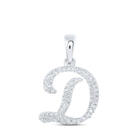 Dazzling Diamond Initial Pendant in 10kt White Gold - Personalized Elegance at its Finest - Splendid Jewellery