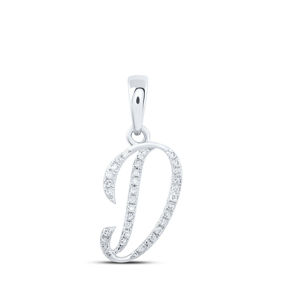 Dazzling Diamond Initial Pendant in 10kt White Gold | Splendid Jewellery - Splendid Jewellery