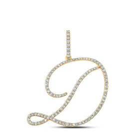 Dazzling Diamond Initial Pendant in 10kt Yellow Gold - Splendid Jewellery