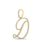 Dazzling Diamond Initial Pendant in 10kt Yellow Gold - Splendid Jewellery