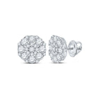 Dazzling Diamond Octagon Cluster Earrings - Splendid Jewellery
