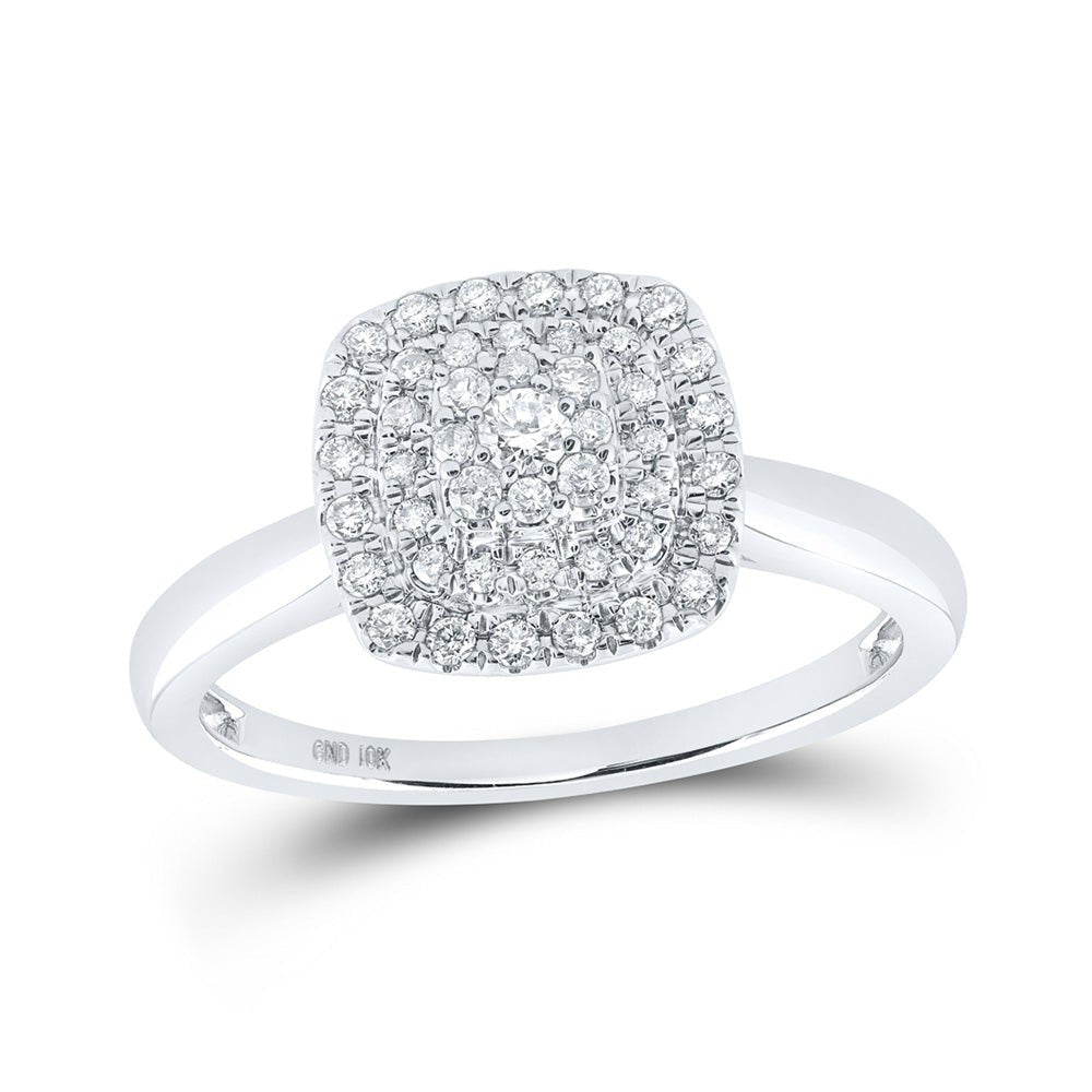 Dazzling Diamond Square Cluster Ring - Splendid Jewellery