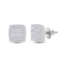 Load image into Gallery viewer, Dazzling Diamond Square Earrings in 10kt White Gold - Splendid Jewellery