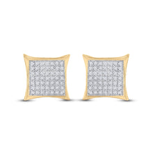 Load image into Gallery viewer, Dazzling Diamond Square Kite Earrings in 10kt Yellow Gold  Side View from Splendid Jewellery