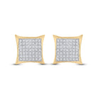 Dazzling Diamond Square Kite Earrings in 10kt Yellow Gold - Splendid Jewellery