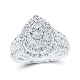 Dazzling Diamond Teardrop Cluster Ring - Splendid Jewellery
