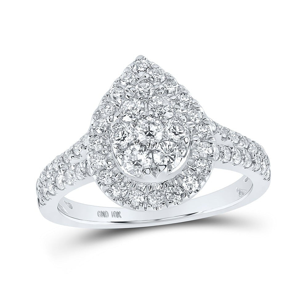 Dazzling Diamond Teardrop Cluster Ring - Splendid Jewellery