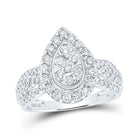 Dazzling Diamond Teardrop Cluster Ring - Splendid Jewellery