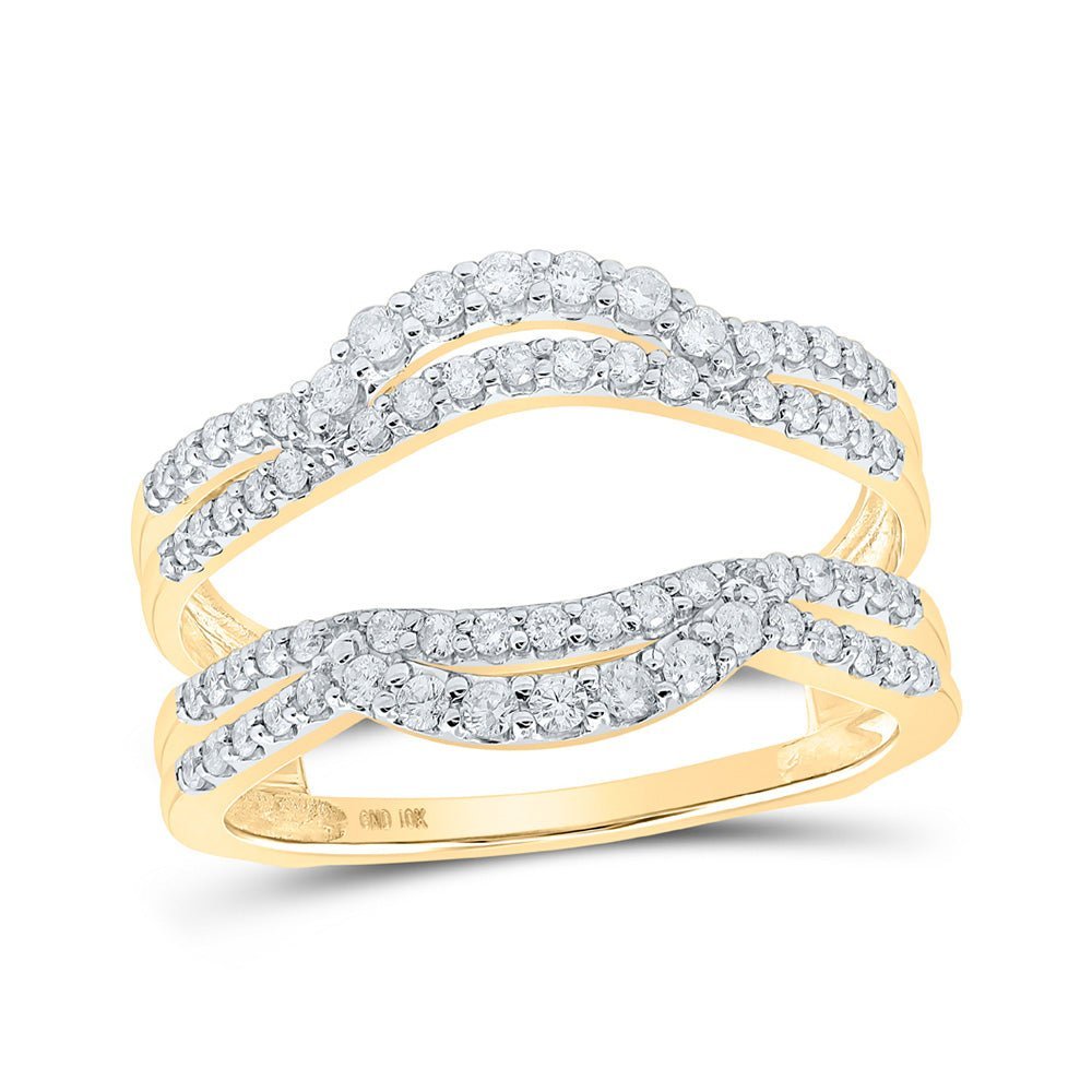 Dazzling Diamond Wrap Enhancer: 10kt Yellow Gold Wedding Band - Splendid Jewellery