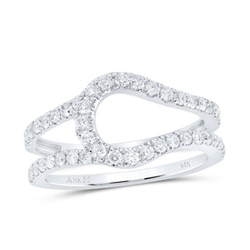 Dazzling Diamond Wrap Ring Guard Enhancer - Top View