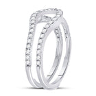 Dazzling Diamond Wrap Ring Guard Enhancer - Front View