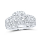 Dazzling Dreams Diamond Halo Bridal Wedding Ring Set - Splendid Jewellery