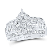 Load image into Gallery viewer, Dazzling Elegance: 10kt White Gold Teardrop Diamond Bridal Ring - Splendid Jewellery