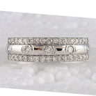 Dazzling Elegance | 10kt White Gold Womens Round Diamond Anniversary Ring 1/2 Cttw - Splendid Jewellery