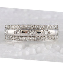 Load image into Gallery viewer, Dazzling Elegance | 10kt White Gold Womens Round Diamond Anniversary Ring 1/2 Cttw - Splendid Jewellery