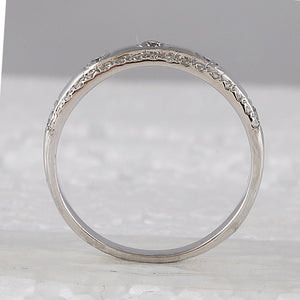 Dazzling Elegance | 10kt White Gold Womens Round Diamond Anniversary Ring 1/2 Cttw - Splendid Jewellery