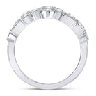 Dazzling Geometric Brilliance | 10kt White Gold Womens Round Diamond Modern Band Ring 5/8 Cttw - Splendid Jewellery