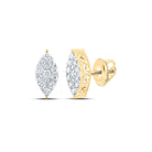 Dazzling Gold Cluster Diamond Earrings - Splendid Jewellery