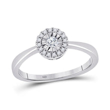 Load image into Gallery viewer, Dazzling Halo Diamond Promise Ring in 10kt White Gold - Splendid Jewellery