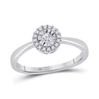 Dazzling Halo Diamond Promise Ring in 10kt White Gold - Splendid Jewellery