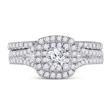 Load image into Gallery viewer, Dazzling Halo Diamond Wedding Ring Set in 10kt White Gold - Splendid Jewellery
