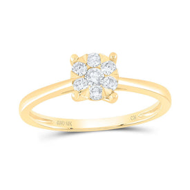 Dazzling Harmony Diamond Cluster Ring product  Top View from Splendid Jewellery