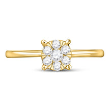 Load image into Gallery viewer, Dazzling Harmony Diamond Cluster Ring product Top View from Splendid Jewellery